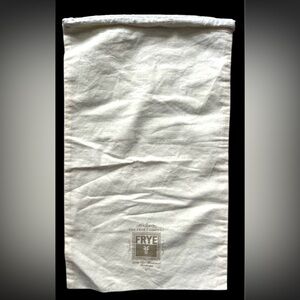 Frye Off-White Drawstring Muslin Dust Bag For Shoes, 15X9”, Great Condition